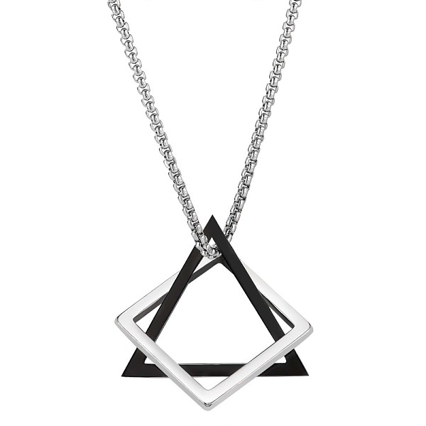 PandaHall 304 Stainless Steel Triangle & Rhombus Pendant Necklace with Box Chains, Punk Hip Jewelry for Women, Gunmetal & Stainless Steel...
PandaHall 304 Stainless Steel Triangle & Rhombus Pendant Necklace with Box Chains, Punk Hip Jewelry for Women, Gunmetal & Stainless Steel...