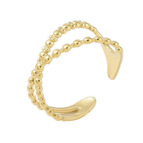 PandaHall 304 Stainless Steel Open Cuff Rings, Criss Cross Rings for Women, Real 18K Gold Plated, Cross, 10.5mm, Inner Diameter: Adjustable...
PandaHall 304 Stainless Steel Open Cuff Rings, Criss Cross Rings for Women, Real 18K Gold Plated, Cross, 10.5mm, Inner Diameter: Adjustable...