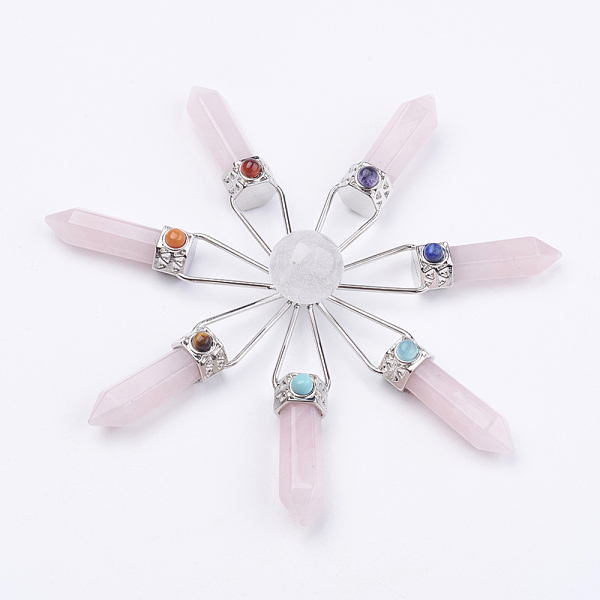PandaHall Mixed Stone Chakra Decorations, with Rose Quartz and Brass Findings, 115x18mm Rose Quartz Others Pink
PandaHall Mixed Stone Chakra Decorations, with Rose Quartz and Brass Findings, 115x18mm Rose Quartz Others Pink