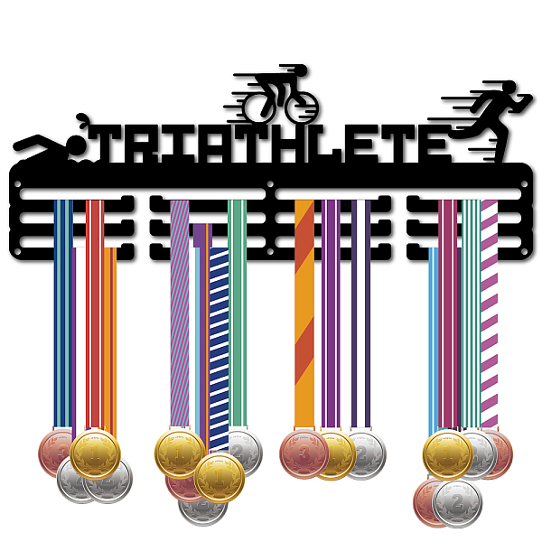 PandaHall Fashion Iron Medal Hanger Holder Display Wall Rack, 3-Line, with Screws, Black, Triathlete, Sports, 150x400x1.5mm Iron Sports...
PandaHall Fashion Iron Medal Hanger Holder Display Wall Rack, 3-Line, with Screws, Black, Triathlete, Sports, 150x400x1.5mm Iron Sports...