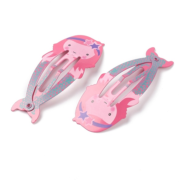 PandaHall Baking Painted Iron Snap Hair Clips, for Children's Day, Mermaid, Deep Pink, 54x23x2mm Iron
PandaHall Baking Painted Iron Snap Hair Clips, for Children's Day, Mermaid, Deep Pink, 54x23x2mm Iron
