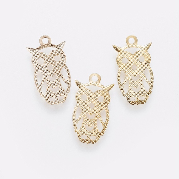 PandaHall Iron Filigree Pendants, Owl, Golden, 17x9x0.4mm, Hole: 1.2mm Iron Owl
PandaHall Iron Filigree Pendants, Owl, Golden, 17x9x0.4mm, Hole: 1.2mm Iron Owl