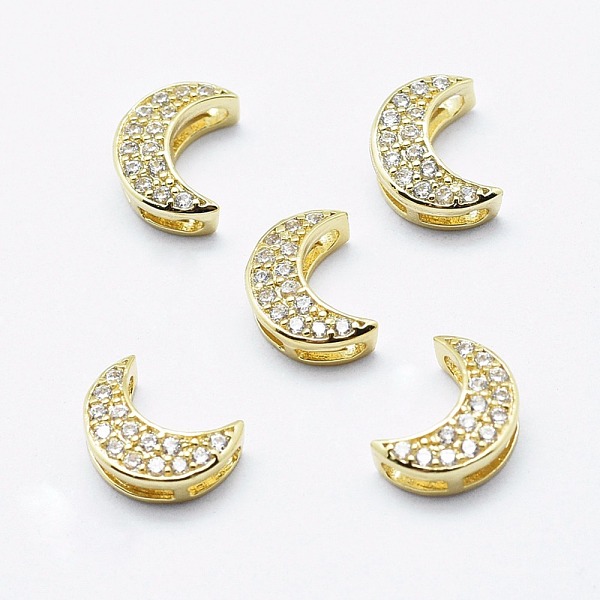 PandaHall Brass Micro Pave Cubic Zirconia Pendants, Multi-strand Links, Cadmium Free & Nickel Free & Lead Free, Moon, Golden, 8x6x3mm, Hole..., Clear
PandaHall Brass Micro Pave Cubic Zirconia Pendants, Multi-strand Links, Cadmium Free & Nickel Free & Lead Free, Moon, Golden, 8x6x3mm, Hole..., Clear