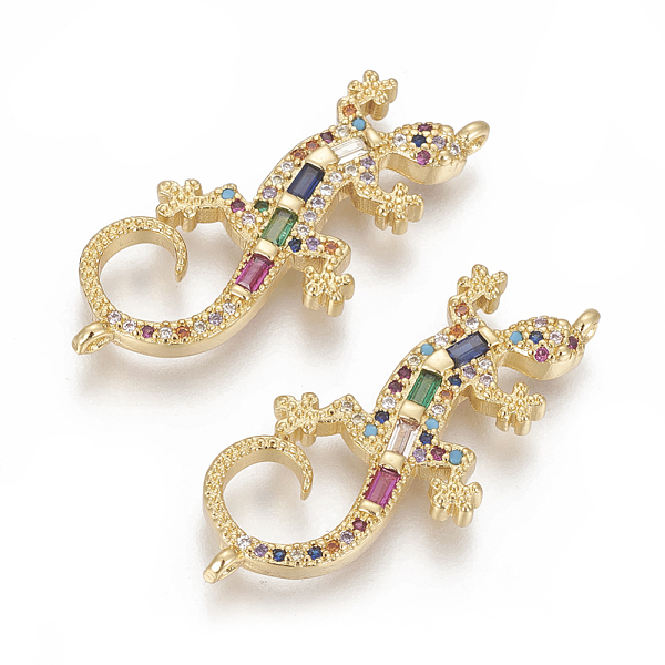 PandaHall Brass Micro Pave Cubic Zirconia Links, Gecko, Colorful, Golden, 33x15.5x3mm, Hole: 1.2mm Brass+Cubic Zirconia Other Animal
PandaHall Brass Micro Pave Cubic Zirconia Links, Gecko, Colorful, Golden, 33x15.5x3mm, Hole: 1.2mm Brass+Cubic Zirconia Other Animal