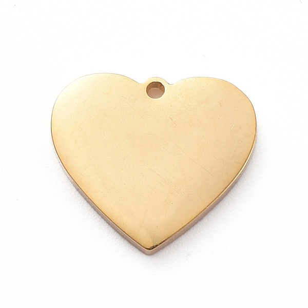 PandaHall Vacuum Plating 304 Stainless Steel Stamping Blank Tag Charms, Manual Polishing, Heart, Golden, 12x13x2mm, Hole: 0.8mm 304...
PandaHall Vacuum Plating 304 Stainless Steel Stamping Blank Tag Charms, Manual Polishing, Heart, Golden, 12x13x2mm, Hole: 0.8mm 304...