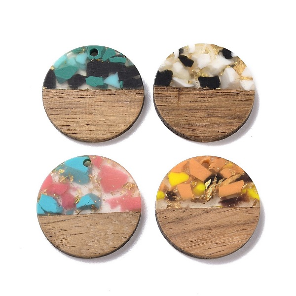 PandaHall Transparent Resin & Walnut Wood Pendants, with Gold Foil, Flat Round Charm, Mixed Color, 28x3mm, Hole: 2mm Resin+Wood Flat Round..., Multicolor
PandaHall Transparent Resin & Walnut Wood Pendants, with Gold Foil, Flat Round Charm, Mixed Color, 28x3mm, Hole: 2mm Resin+Wood Flat Round..., Multicolor