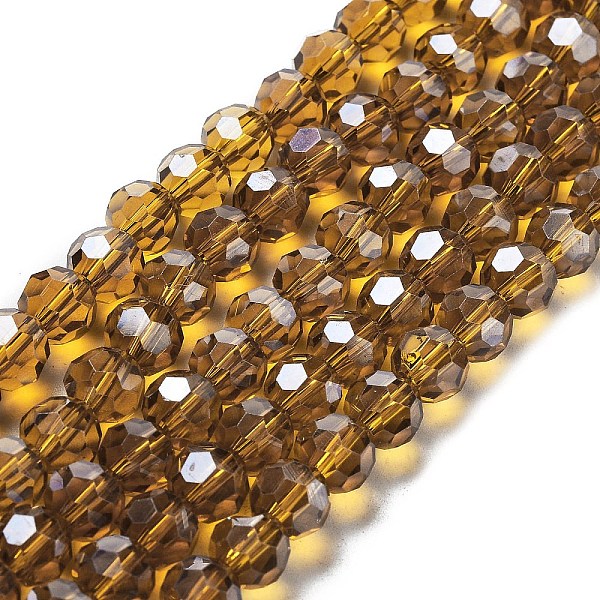 PandaHall Electroplate Transparent Glass Beads Strands, Faceted(32 Facets), Round, Pearl Luster Plated, Dark Goldenrod, 8mm, Hole: 1mm...
PandaHall Electroplate Transparent Glass Beads Strands, Faceted(32 Facets), Round, Pearl Luster Plated, Dark Goldenrod, 8mm, Hole: 1mm...
