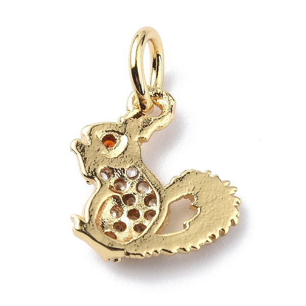 PandaHall Brass Micro Pave Cubic Zirconia Charms, with Jump Ring, Squirrel Charms, Real 18K Gold Plated, 11x10x2.3mm, Hole: 3.2mm..., Clear
PandaHall Brass Micro Pave Cubic Zirconia Charms, with Jump Ring, Squirrel Charms, Real 18K Gold Plated, 11x10x2.3mm, Hole: 3.2mm..., Clear