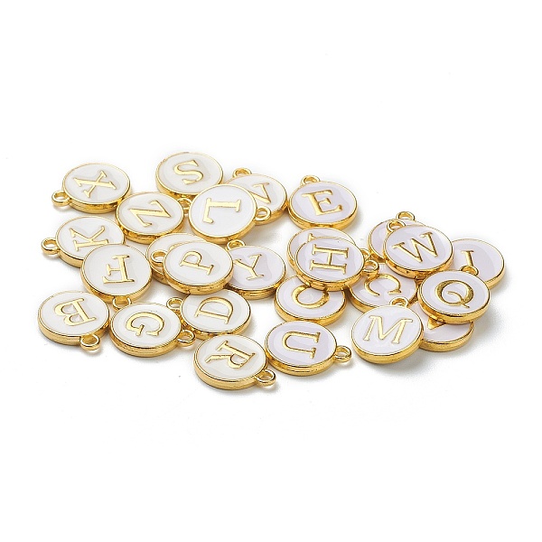 PandaHall Initial Letter Alphabet Enamel Charms, Flat Round Disc Double Sided Charms, White, 14x12x2mm, Hole: 1.5mm, 26pcs/set Alloy+Enamel...
PandaHall Initial Letter Alphabet Enamel Charms, Flat Round Disc Double Sided Charms, White, 14x12x2mm, Hole: 1.5mm, 26pcs/set Alloy+Enamel...