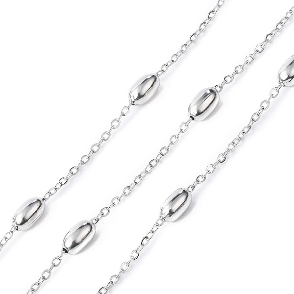 PandaHall 304 Stainless Steel Satellite Chains, Unwelded, with Spool, Stainless Steel Color, 2x1.5x0.3mm, 7x4mm, about 32.81 Feet(10m)/Roll...
PandaHall 304 Stainless Steel Satellite Chains, Unwelded, with Spool, Stainless Steel Color, 2x1.5x0.3mm, 7x4mm, about 32.81 Feet(10m)/Roll...