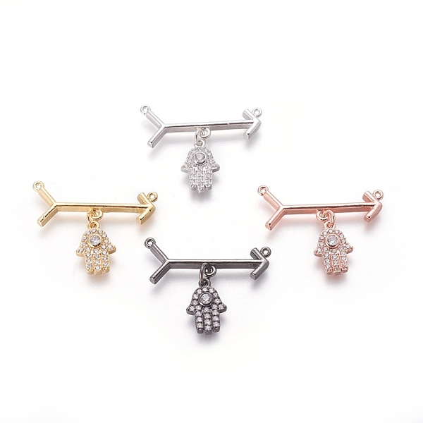 PandaHall Brass Micro Pave Cubic Zirconia Pendants, Hamsa Hand/Hand of Fatima /Hand of Miriam & Arrow, Clear, Mixed Color, 23mm, Hole: 0.8mm...
PandaHall Brass Micro Pave Cubic Zirconia Pendants, Hamsa Hand/Hand of Fatima /Hand of Miriam & Arrow, Clear, Mixed Color, 23mm, Hole: 0.8mm...