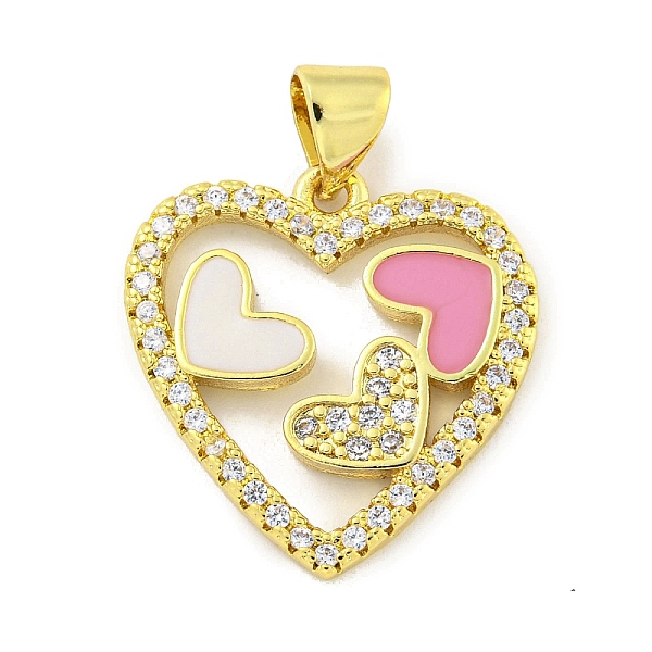 PandaHall Rack Plating Brass Enamel Cubic Zirconia Pendants, Long-Lasting Plated, Lead Free & Cadmium Free, Real 18K Gold Plated, Herat..., Clear
PandaHall Rack Plating Brass Enamel Cubic Zirconia Pendants, Long-Lasting Plated, Lead Free & Cadmium Free, Real 18K Gold Plated, Herat..., Clear