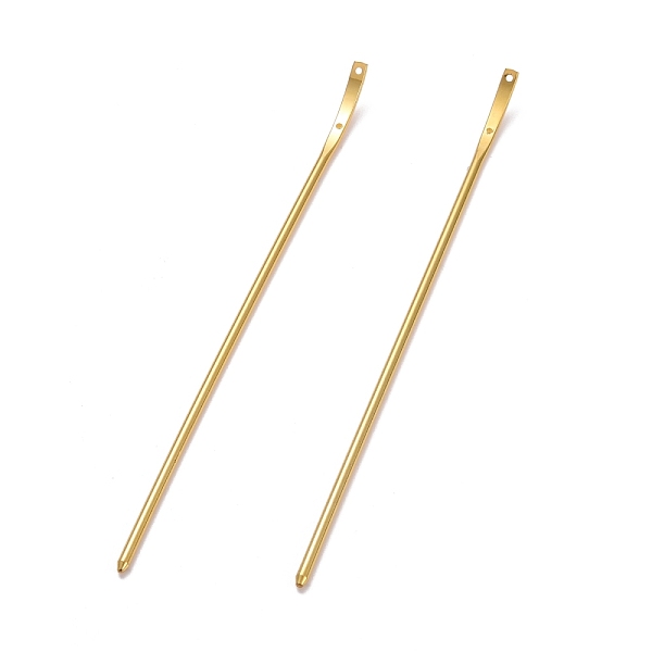 PandaHall Brass Hair Stick Findings, U Shaped, Golden, 167x4x3mm, Hole: 1.4mm and 1.6mm Brass
PandaHall Brass Hair Stick Findings, U Shaped, Golden, 167x4x3mm, Hole: 1.4mm and 1.6mm Brass