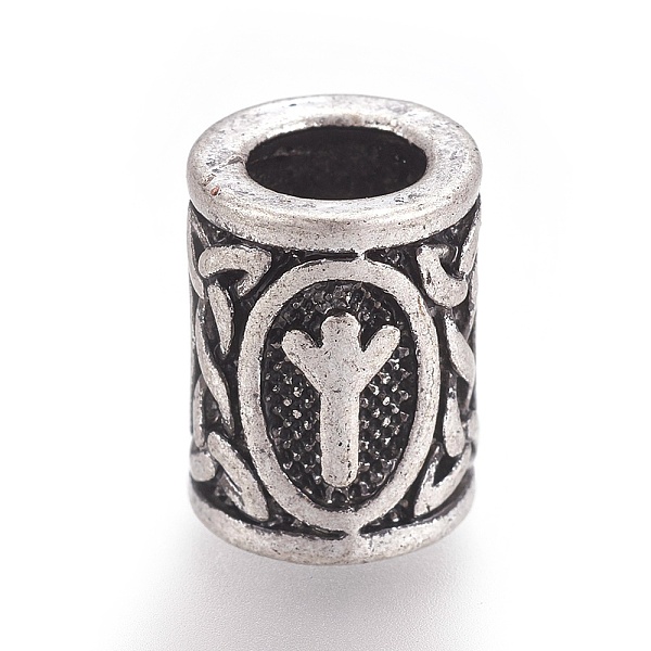 PandaHall Tibetan Style Alloy Beads, Vintage Rune Beads, Column with Rune/Futhark/Futhorc, Antique Silver, 13.5x10mm, Hole: 6mm Alloy Column
PandaHall Tibetan Style Alloy Beads, Vintage Rune Beads, Column with Rune/Futhark/Futhorc, Antique Silver, 13.5x10mm, Hole: 6mm Alloy Column
