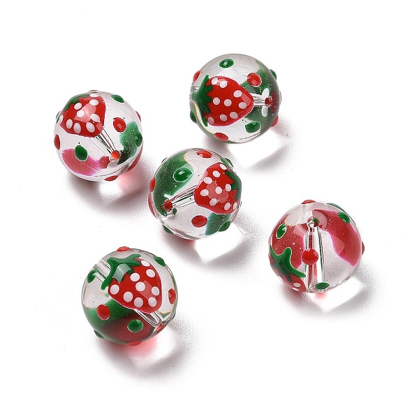 PandaHall Handmade Glass Enamel Beads Strands, Round with Strawberry, Red, 13x12mm, Hole: 1.2mm, about 30pcs/strand Glass Round Red
PandaHall Handmade Glass Enamel Beads Strands, Round with Strawberry, Red, 13x12mm, Hole: 1.2mm, about 30pcs/strand Glass Round Red