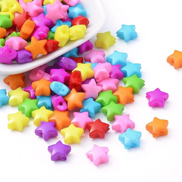 PandaHall Opaque Acrylic Beads, Star, Mixed Color, 12x12x6mm, Hole: 2mm, about 1340pcs/500g Acrylic Star Multicolor
PandaHall Opaque Acrylic Beads, Star, Mixed Color, 12x12x6mm, Hole: 2mm, about 1340pcs/500g Acrylic Star Multicolor