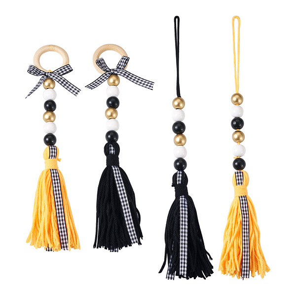 PandaHall Crafans 4Pcs 2 Style Senior Year Theme Woolen Yarn Tassels Pendant Decorations, with Wooden Beads, Mixed Color, 250~305mm..., Multicolor
PandaHall Crafans 4Pcs 2 Style Senior Year Theme Woolen Yarn Tassels Pendant Decorations, with Wooden Beads, Mixed Color, 250~305mm..., Multicolor