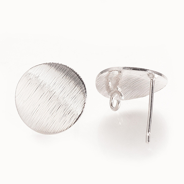 PandaHall Brass Ear Stud Findings, with Loop, Flat Round, Nickel Free, Real Platinum Plated, 15mm, Hole: 2mm Brass Flat Round
PandaHall Brass Ear Stud Findings, with Loop, Flat Round, Nickel Free, Real Platinum Plated, 15mm, Hole: 2mm Brass Flat Round