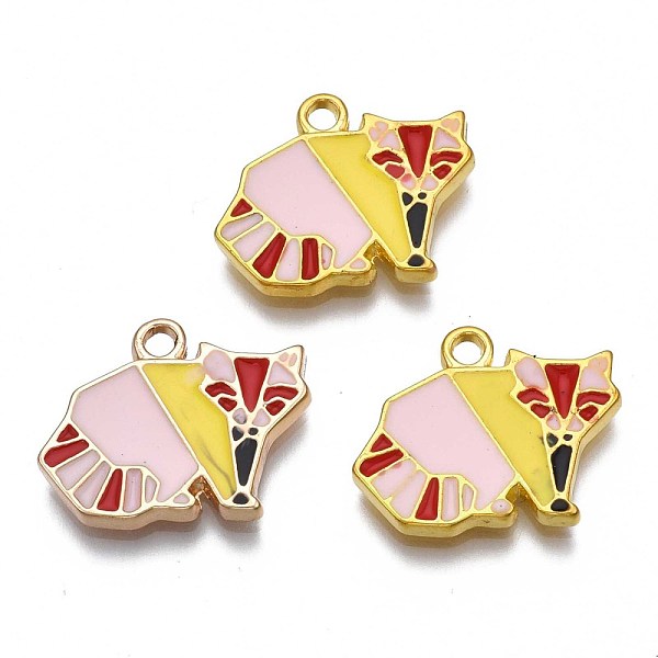 PandaHall Rack Plating Alloy Enamel Pendants, Cadmium Free & Nickel Free & Lead Free, Light Gold, Origami Raccoon, Pink, 15x18x2mm, Hole...
PandaHall Rack Plating Alloy Enamel Pendants, Cadmium Free & Nickel Free & Lead Free, Light Gold, Origami Raccoon, Pink, 15x18x2mm, Hole...