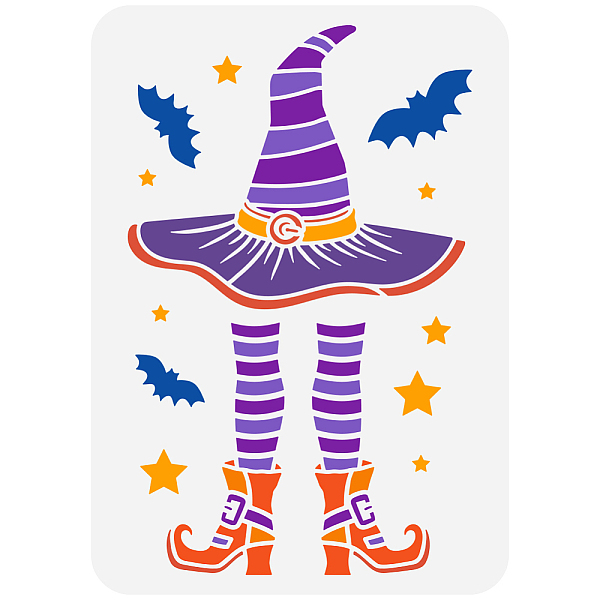 PandaHall FINGERINSPIRE Witch Boots Stencil for Painting 8.3x11.7inch Reusable Bats Stars Painting Stencil Hollowed Witch Boots Socks Hats...
PandaHall FINGERINSPIRE Witch Boots Stencil for Painting 8.3x11.7inch Reusable Bats Stars Painting Stencil Hollowed Witch Boots Socks Hats...