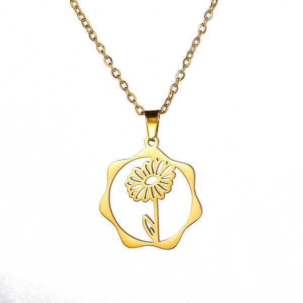 PandaHall Stainless Steel Pendant Necklace, Golden, April Daisy, 16.14~19.69 inch(41~50cm) Stainless Steel April Daisy
PandaHall Stainless Steel Pendant Necklace, Golden, April Daisy, 16.14~19.69 inch(41~50cm) Stainless Steel April Daisy