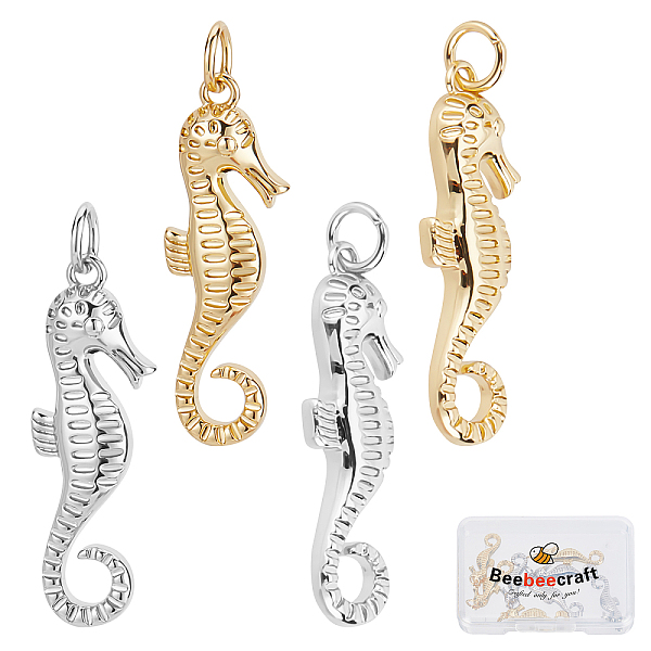 PandaHall Beebeecraft 8Pcs/Box 2 Colors Sea Horse Charms 18K Gold& Platinum Plated Brass Ocean Creatures Animal Dangle Charm Pendants with...
PandaHall Beebeecraft 8Pcs/Box 2 Colors Sea Horse Charms 18K Gold& Platinum Plated Brass Ocean Creatures Animal Dangle Charm Pendants with...