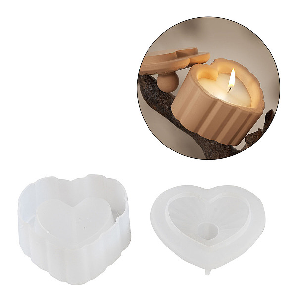 PandaHall Heart DIY Candle Cup Silicone Molds, Storage Box Molds, Resin Plaster Cement Casting Molds, Clear, 7.2x8.2x4.1cm, Inner Diameter...
PandaHall Heart DIY Candle Cup Silicone Molds, Storage Box Molds, Resin Plaster Cement Casting Molds, Clear, 7.2x8.2x4.1cm, Inner Diameter...