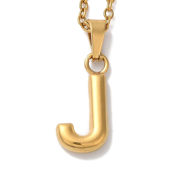 PandaHall Vacuum Plating 201 Stainless Steel Necklaces, Letter, Letter J, 17.80 inch(45.2cm), Pendant: 22.5x8.3x3mm 201 Stainless Steel...
PandaHall Vacuum Plating 201 Stainless Steel Necklaces, Letter, Letter J, 17.80 inch(45.2cm), Pendant: 22.5x8.3x3mm 201 Stainless Steel...