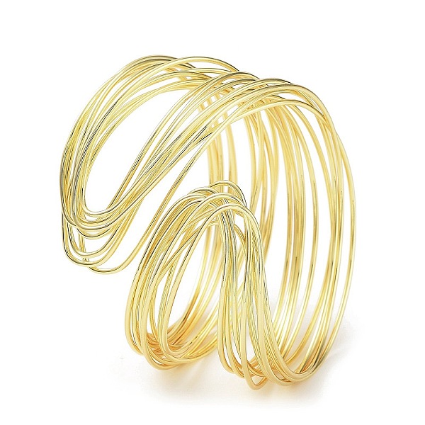 PandaHall Rack Plating Brass Cuff Bangles for Women, Lead Free & Cadmium Free, Real 18K Gold Plated, 1-3/8~2 inch(3.4~5cm), Inner Diameter...
PandaHall Rack Plating Brass Cuff Bangles for Women, Lead Free & Cadmium Free, Real 18K Gold Plated, 1-3/8~2 inch(3.4~5cm), Inner Diameter...