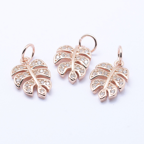 PandaHall Brass Micro Pave Cubic Zirconia Charms, Tropical Leaf Charms, Monstera Leaf, Lead Free & Nickel Free & Cadmium Free, Rose Gold..., Clear
PandaHall Brass Micro Pave Cubic Zirconia Charms, Tropical Leaf Charms, Monstera Leaf, Lead Free & Nickel Free & Cadmium Free, Rose Gold..., Clear
