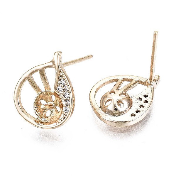 PandaHall Brass Micro Clear Cubic Zirconia Stud Earring Findings, for Half Drilled Bead, Nickel Free, Teardrop, Real 18K Gold Plated...
PandaHall Brass Micro Clear Cubic Zirconia Stud Earring Findings, for Half Drilled Bead, Nickel Free, Teardrop, Real 18K Gold Plated...