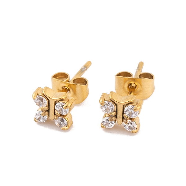 PandaHall Butterfly 304 Stainless Steel Micro Pave Cubic Zirconia Stud Earrings for Women, Golden, 5x6mm 304 Stainless Steel Butterfly Clear
PandaHall Butterfly 304 Stainless Steel Micro Pave Cubic Zirconia Stud Earrings for Women, Golden, 5x6mm 304 Stainless Steel Butterfly Clear