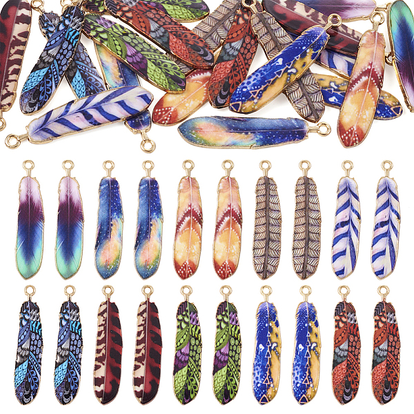 PandaHall 20Pcs 10 Colors Rack Plating Alloy Pendants, Printed, Lead Free & Cadmium Free & Nickel Free, Feather Charm, Light Gold, Mixed..., Multicolor
PandaHall 20Pcs 10 Colors Rack Plating Alloy Pendants, Printed, Lead Free & Cadmium Free & Nickel Free, Feather Charm, Light Gold, Mixed..., Multicolor