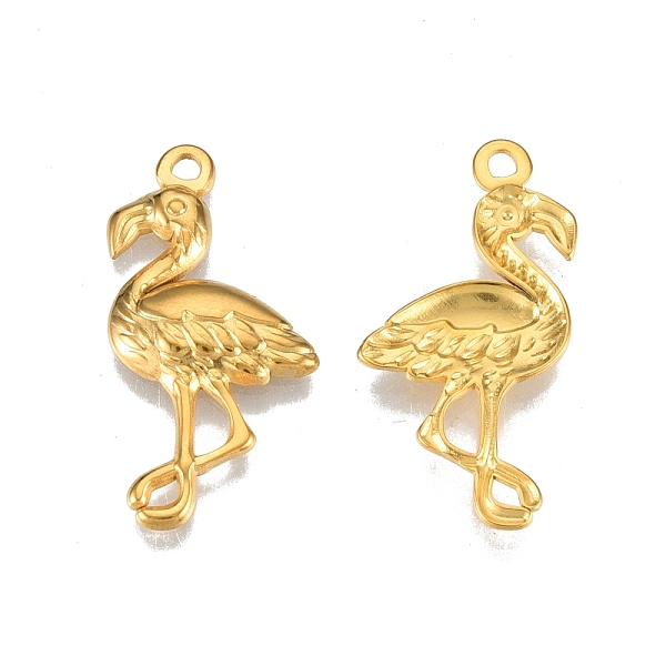 PandaHall Ion Plating(IP) 201 Stainless Steel Pendants, Ostrich, Real 18K Gold Plated, 30x15x2.5mm, Hole: 1.8mm 201 Stainless Steel Bird
PandaHall Ion Plating(IP) 201 Stainless Steel Pendants, Ostrich, Real 18K Gold Plated, 30x15x2.5mm, Hole: 1.8mm 201 Stainless Steel Bird