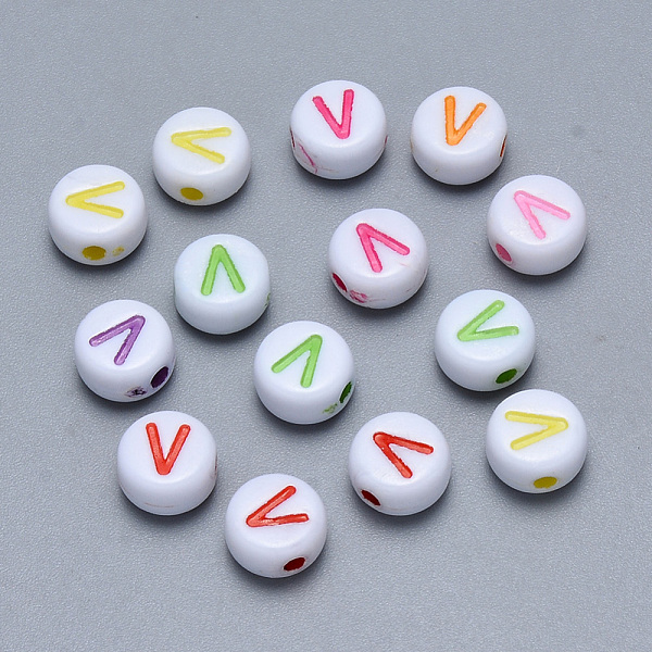 PandaHall Craft Acrylic Horizontal Hole Letter Beads, Flat Round, Mixed Color, Letter.V, 7x3.5~4mm, Hole: 1.5mm, about 3600pcs/500g Acrylic..., Multicolor
PandaHall Craft Acrylic Horizontal Hole Letter Beads, Flat Round, Mixed Color, Letter.V, 7x3.5~4mm, Hole: 1.5mm, about 3600pcs/500g Acrylic..., Multicolor
