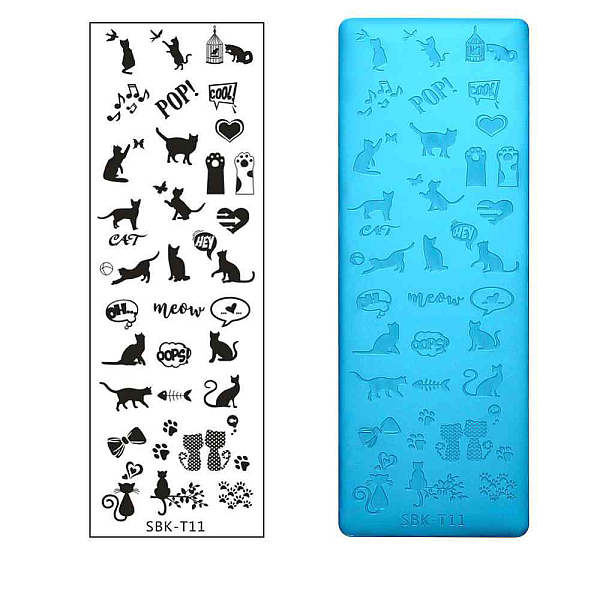 PandaHall Stainless Steel Nail Art Stamping Plates, Nail Image Templates, Rectangle with Cat Pattern, Stainless Steel Color, 120x40mm...
PandaHall Stainless Steel Nail Art Stamping Plates, Nail Image Templates, Rectangle with Cat Pattern, Stainless Steel Color, 120x40mm...
