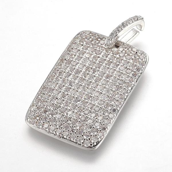 PandaHall Brass Micro Pave Cubic Zirconia Pendants, Real Platinum Plated, Rectangle, 27.5x18x2.5mm, Hole: 3x7.5mm Brass+Cubic Zirconia...
PandaHall Brass Micro Pave Cubic Zirconia Pendants, Real Platinum Plated, Rectangle, 27.5x18x2.5mm, Hole: 3x7.5mm Brass+Cubic Zirconia...