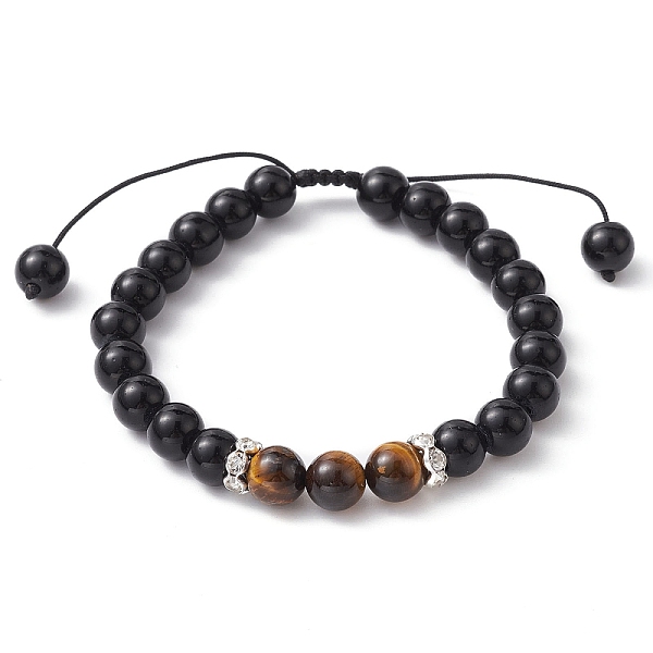 PandaHall Natural Black Stone & Tiger Eye Round Braided Bead Bracelets, Adjustable Bracelet, Inner Diameter: 2-1/4~2-7/8 inch(5.8~7.3cm)...
PandaHall Natural Black Stone & Tiger Eye Round Braided Bead Bracelets, Adjustable Bracelet, Inner Diameter: 2-1/4~2-7/8 inch(5.8~7.3cm)...