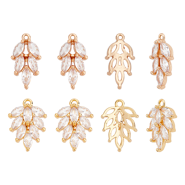 PandaHall ARRICRAFT 8Pcs 2 Style Brass Micro Pave Clear Cubic Zirconia Pendants, Leaf, Golden, 16x7x4mm and 15.5x11.5x4mm, 4pcs/style...
PandaHall ARRICRAFT 8Pcs 2 Style Brass Micro Pave Clear Cubic Zirconia Pendants, Leaf, Golden, 16x7x4mm and 15.5x11.5x4mm, 4pcs/style...
