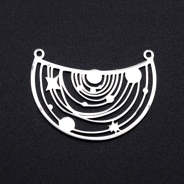 PandaHall 201 Stainless Steel Pendants, Filigree Joiners Findings, Laser Cut, Half Round with the Milky Way, Stainless Steel Color...
PandaHall 201 Stainless Steel Pendants, Filigree Joiners Findings, Laser Cut, Half Round with the Milky Way, Stainless Steel Color...