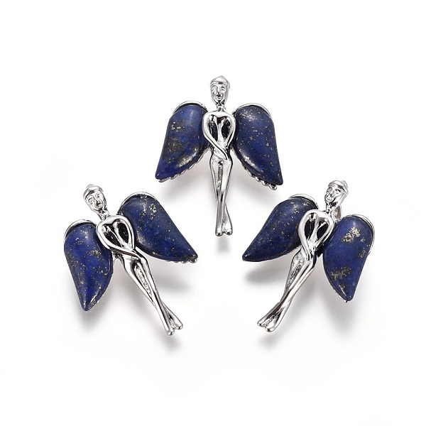 PandaHall Natural Lapis Lazuli Pendants, with Platinum Tone Brass Findings, Angel, 34x23x8mm, Hole: 5x3mm Lapis Lazuli Angel & Fairy
PandaHall Natural Lapis Lazuli Pendants, with Platinum Tone Brass Findings, Angel, 34x23x8mm, Hole: 5x3mm Lapis Lazuli Angel & Fairy