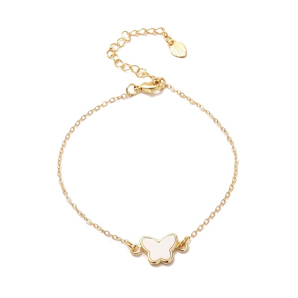 PandaHall Butterfly Link Bracelet for Girl Women Gift, Freshwater Shell Charm Brass Bracelet, Golden, 7.48 inch(19cm) Brass
PandaHall Butterfly Link Bracelet for Girl Women Gift, Freshwater Shell Charm Brass Bracelet, Golden, 7.48 inch(19cm) Brass