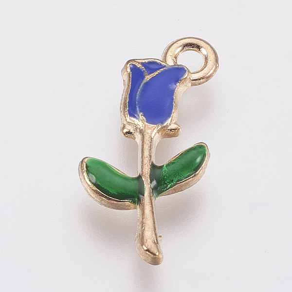 PandaHall Zinc Alloy Enamel Pendants, Rose, Golden, Blue, 18x9x2mm, Hole: 1.5mm Alloy+Enamel Flower Blue
PandaHall Zinc Alloy Enamel Pendants, Rose, Golden, Blue, 18x9x2mm, Hole: 1.5mm Alloy+Enamel Flower Blue