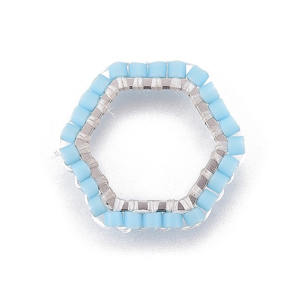 PandaHall MIYUKI & TOHO Handmade Japanese Seed Beads, with 304 Stainless Steel Link Rings, Loom Pattern, Hexagon, Silver, Light Sky Blue...
PandaHall MIYUKI & TOHO Handmade Japanese Seed Beads, with 304 Stainless Steel Link Rings, Loom Pattern, Hexagon, Silver, Light Sky Blue...