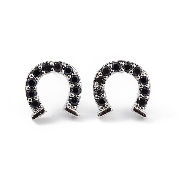PandaHall Black Cubic Zirconia Horse Shoes Stud Earrings, Brass Jewelry for Women, Long-Lasting Plated, Lead Free & Cadmium Free, Platinum...
PandaHall Black Cubic Zirconia Horse Shoes Stud Earrings, Brass Jewelry for Women, Long-Lasting Plated, Lead Free & Cadmium Free, Platinum...
