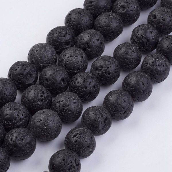PandaHall Natural Lava Rock Beads Strands, Round, 12~12.5mm, Hole: 1mm, about 33pcs/strand, 15.74 inch Round Black
PandaHall Natural Lava Rock Beads Strands, Round, 12~12.5mm, Hole: 1mm, about 33pcs/strand, 15.74 inch Round Black
