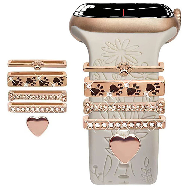 PandaHall 5Pcs 5 Style Rectangle Alloy Watch Band Charms Set with Crystal Rhinestone, Watch Band Studs Decorative Ring Loops, Crystal..., Clear
PandaHall 5Pcs 5 Style Rectangle Alloy Watch Band Charms Set with Crystal Rhinestone, Watch Band Studs Decorative Ring Loops, Crystal..., Clear