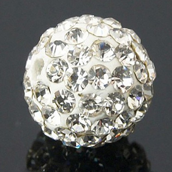 PandaHall Grade A Round Crystal Pave Disco Ball Beads, Polymer Clay Rhinestone Beads, PP12(1.8~1.9mm), 8mm, Hole: 1mm Polymer Clay+Glass..., Clear
PandaHall Grade A Round Crystal Pave Disco Ball Beads, Polymer Clay Rhinestone Beads, PP12(1.8~1.9mm), 8mm, Hole: 1mm Polymer Clay+Glass..., Clear