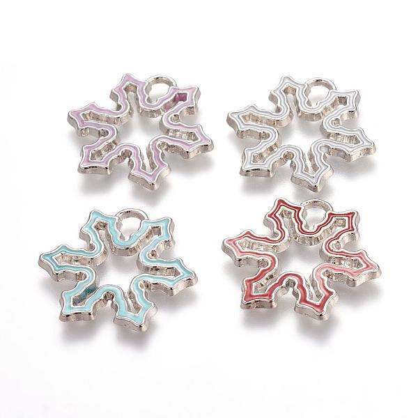 PandaHall Alloy Enamel Pendants,Lead Free and Cadmium Free, Christmas Snowflake, Platinum Metal Color, Mixed Color, 23mm long, 25mm wide..., Multicolor
PandaHall Alloy Enamel Pendants,Lead Free and Cadmium Free, Christmas Snowflake, Platinum Metal Color, Mixed Color, 23mm long, 25mm wide..., Multicolor
