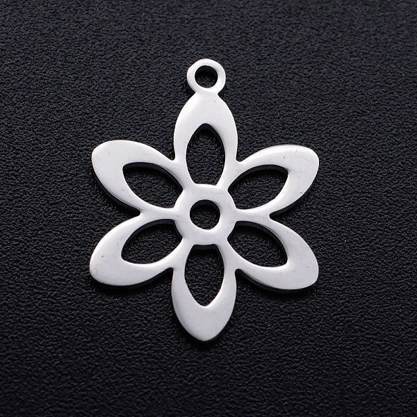PandaHall 201 Stainless Steel Pendants, Flower, Stainless Steel Color, 17.5x14x1mm, Hole: 1.2mm 201 Stainless Steel Flower
PandaHall 201 Stainless Steel Pendants, Flower, Stainless Steel Color, 17.5x14x1mm, Hole: 1.2mm 201 Stainless Steel Flower